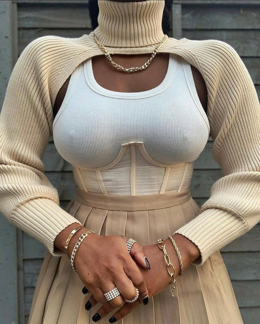 Above The Fold Crop Sweater