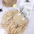 TASSEL STRAW BAG - WHITE
